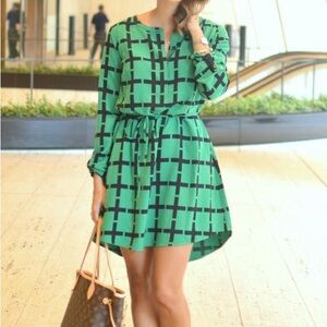 Merona Green Patterned Dress